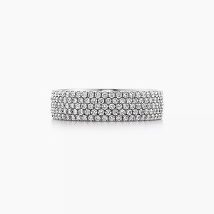 Tiffany and co 5 row diamond ring